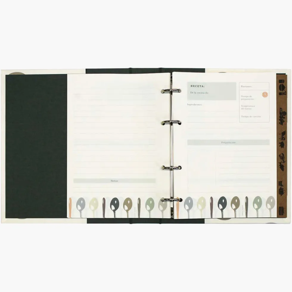 Pack Cocina "Cucharas" I Recetario + Planificador Menús + Lista Compra