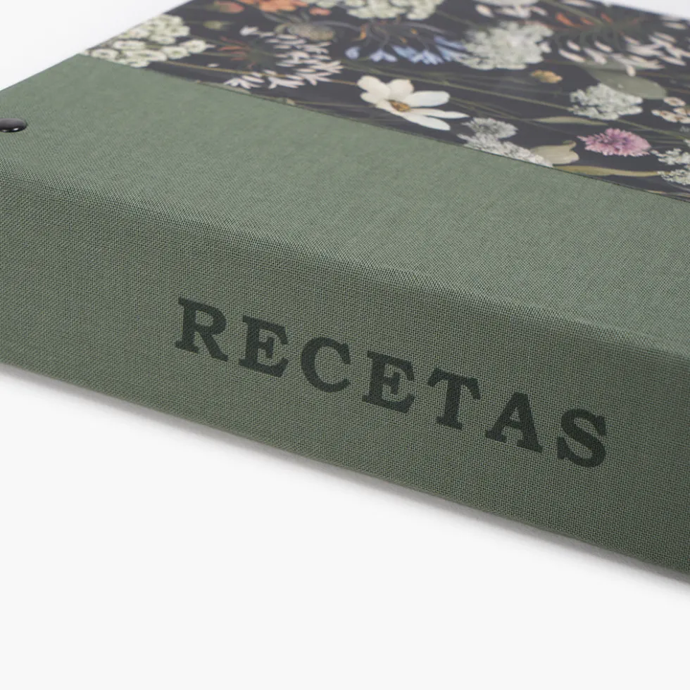 Pack Cocina "Wild Flowers" I Planificador Menús + Carpesano Recetas + Recambio Interior
