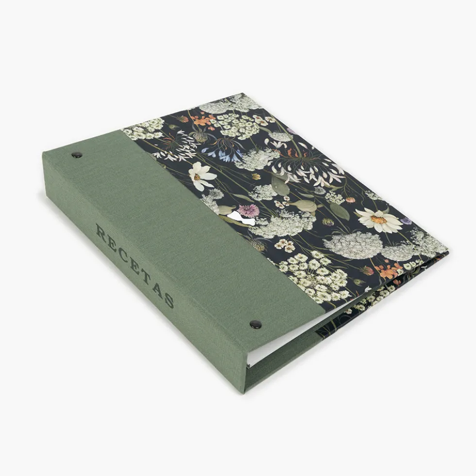 Pack Cocina "Wild Flowers" I Planificador Menús + Carpesano Recetas + Recambio Interior
