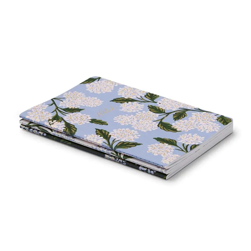 Pack 3 libretas cosidas Hydrangea - Rifle Paper co.