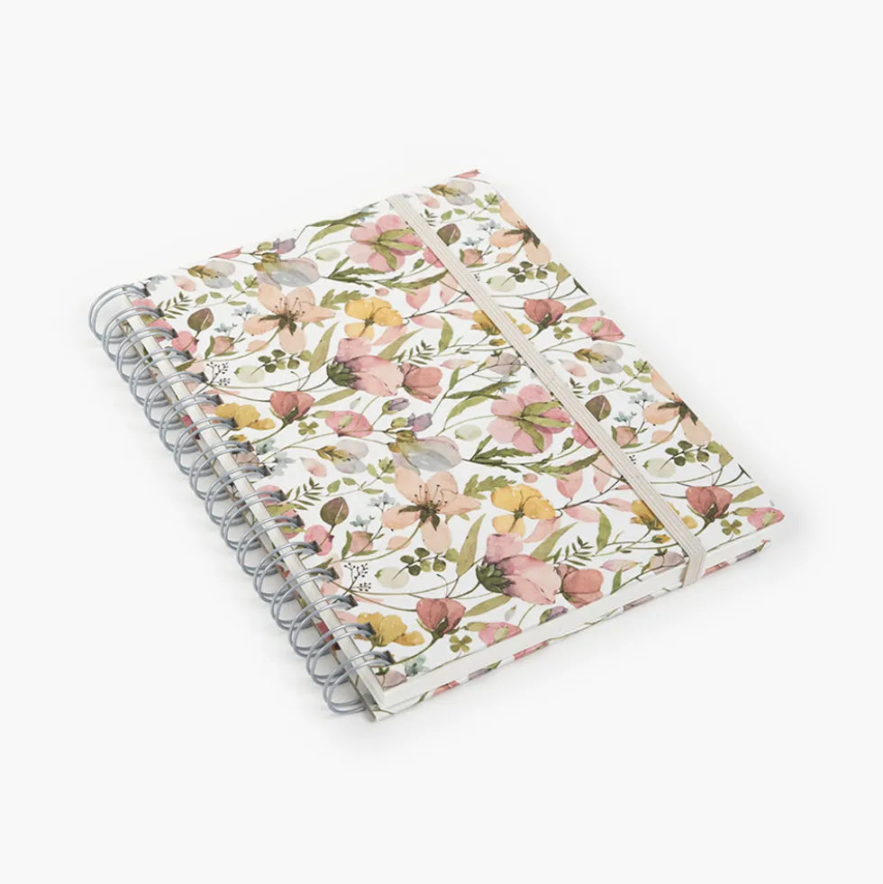 Pack "Spring Flowers" I Libreta + Planificador + Bloc Notas + Bolígrafo + Portabolígrafos
