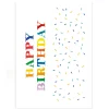 Postal A4 happy Birthday Confetti