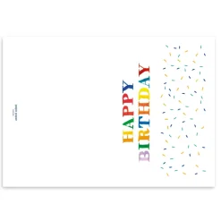 Postal A4 happy Birthday Confetti