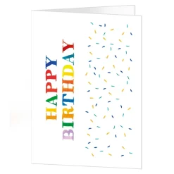 Postal A4 happy Birthday Confetti