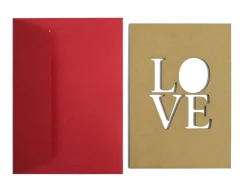 Postal cartón kraft LOVE