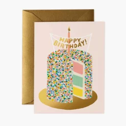 Postal Cumpleaños Layer Cake Card - Rifle Paper