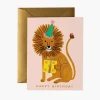 Postal Cumpleaños Lion Birthday Card - Rifle Paper