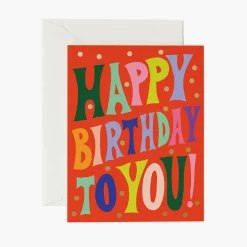 Postal Felicitación Cumpleaños Groovy Birthday - Rifle Paper
