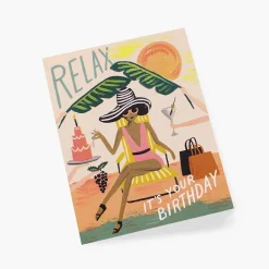 Postal felicitación cumpleaños Relax Birthday Card - Rifle Paper