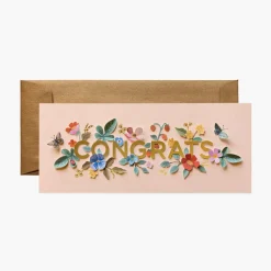 Postal Felicitación Cut Paper Congrats No. 10 - Rifle Paper