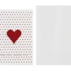 Postal fondo + corazón tela
