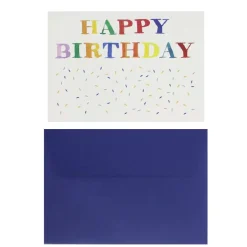 Postal Happy Birthay confetti