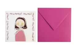 Postal Mamá texto rosa