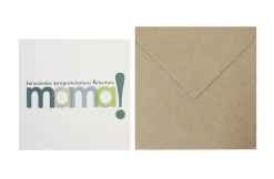 Postal Mamá texto verde