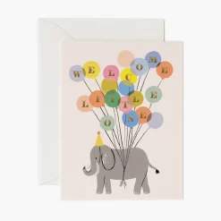 Postal Nacimiento Welcome Elephant Card - Rifle Paper