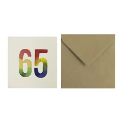 Postal Números Acuarelas 65