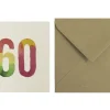 Postal Números Acuarelas 60