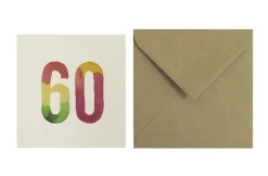 Postal Números Acuarelas 60
