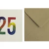 Postal Números Acuarelas 25