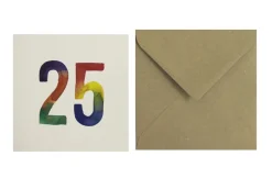 Postal Números Acuarelas 25