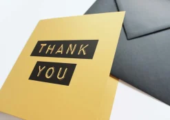 Postal Thank You oro