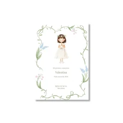 Recordatorio de comunión personalizado Flores (Packs 12-60)