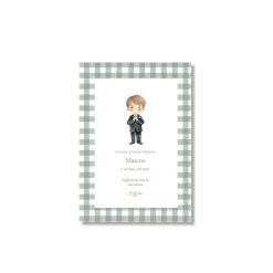 Recordatorio de comunión personalizado Vichy (Packs 12-60)