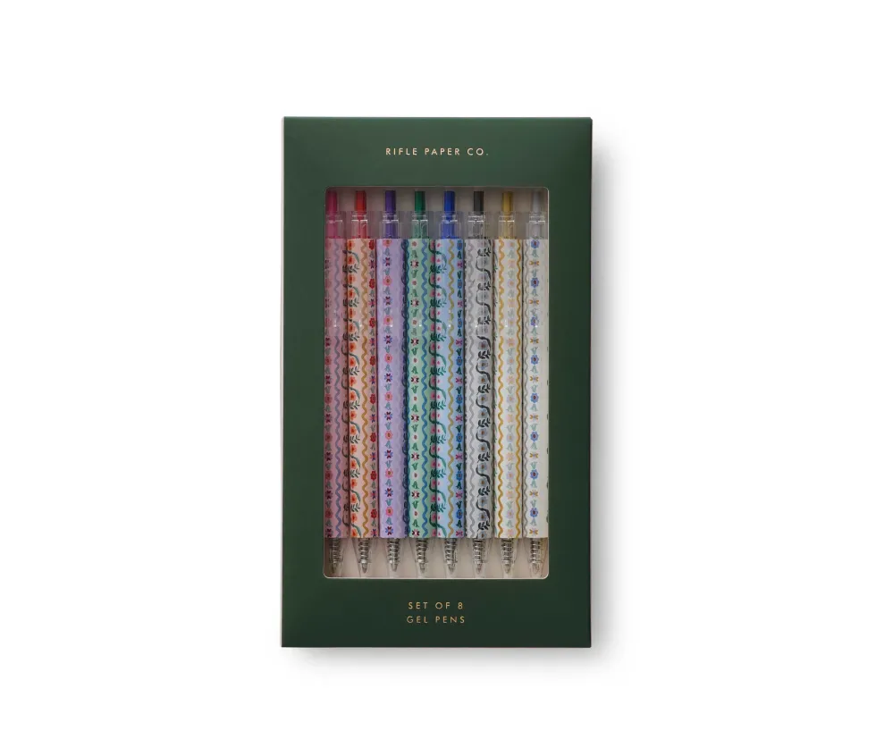 Set de 8 bolígrafos de gel Delphine - Rifle Paper Co