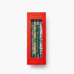 Set de 4 bolígrafos de gel metálicos Mistletoe - Rifle Paper