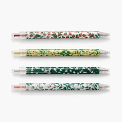Set de 4 bolígrafos de gel metálicos Mistletoe - Rifle Paper