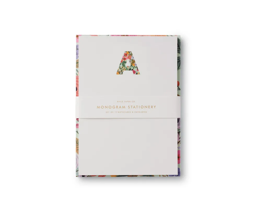 Set de escritura de cartas con Iniciales de A a Z - Rifle Paper Co.