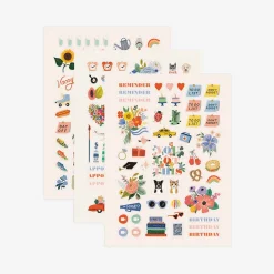 Set de 3 Hojas de Stickers Sheets - Rifle Paper
