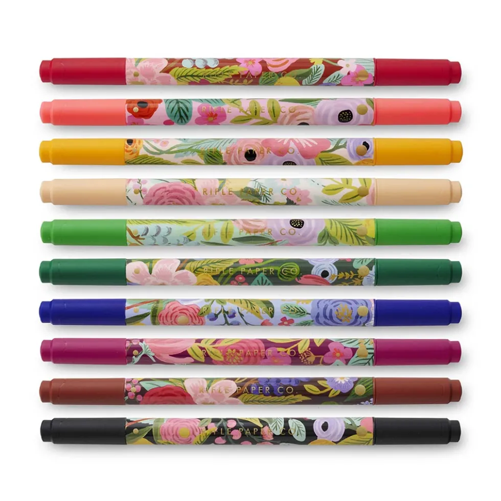 Set de 10 marcadores doble punta Garden Party - Rifle Paper co.