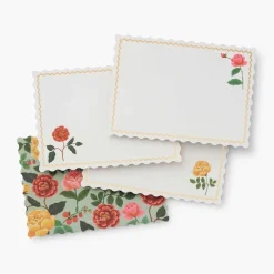Set de 12 tarjetas para notas Roses - Rifle Paper co.
