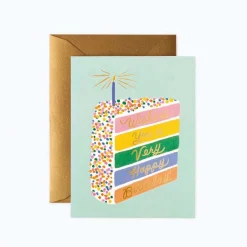 Tarjeta felicitación cumpleaños Cake Slice Birthday - Rifle Paper