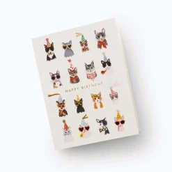 Tarjeta felicitación cumpleaños gatos Cool Cats Birthday - Rifle Paper