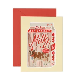 Tarjeta felicitación cumpleaños Milk It - Rifle Paper