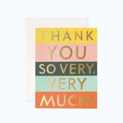 Tarjeta Postal Agradecimiento Color Block Thank You - Rifle Paper