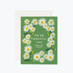 Tarjeta Postal Agradecimiento Daisies Thankful - Rifle Paper