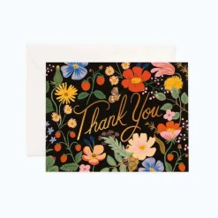 Tarjeta Postal Agradecimiento Flores Strawberry Fields Thank You - Rifle Paper