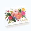 Tarjeta Postal Agradecimiento Juliet Rose Thank You - Rifle Paper