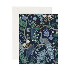Tarjeta Postal Agradecimiento Peacock - Rifle Paper