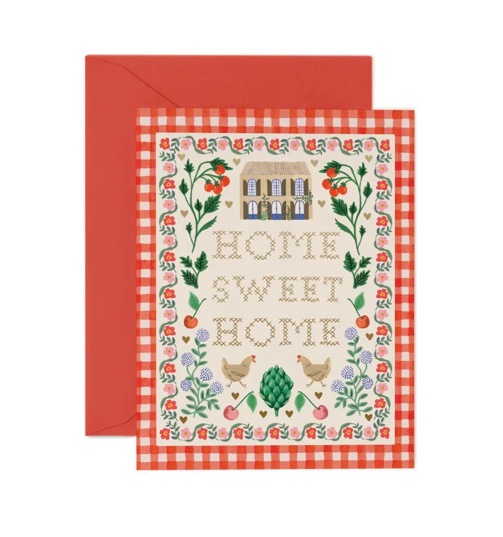 Tarjeta Postal Aliento - Home Sweet Home - Rifle Paper Co