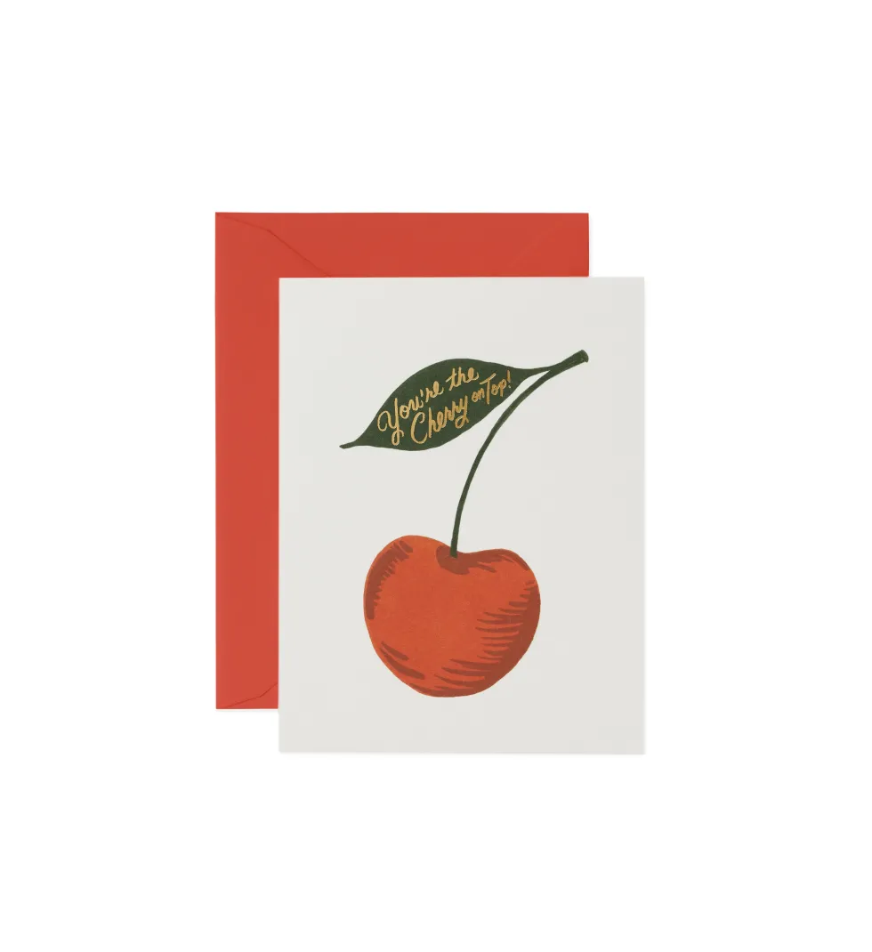 Tarjeta Postal Aliento - You´re the Cherry On Top - Rifle Paper Co