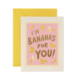 Tarjeta Postal amor Bananas For You - Rifle Paper Co