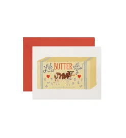 Tarjeta Postal Amor - Life is Butter With You - Rifle Paper co.