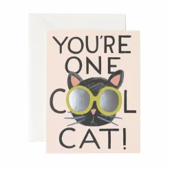Tarjeta Postal amor o amistad Cool Cat - Rifle Paper