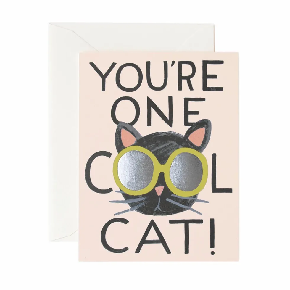 Tarjeta Postal amor o amistad Cool Cat - Rifle Paper