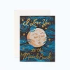 Tarjeta Postal amor To the Moon and Back - Rifle Paper