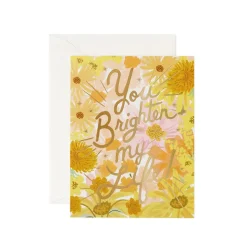 Tarjeta Postal Amor - You Brighten My Life - Rifle Paper